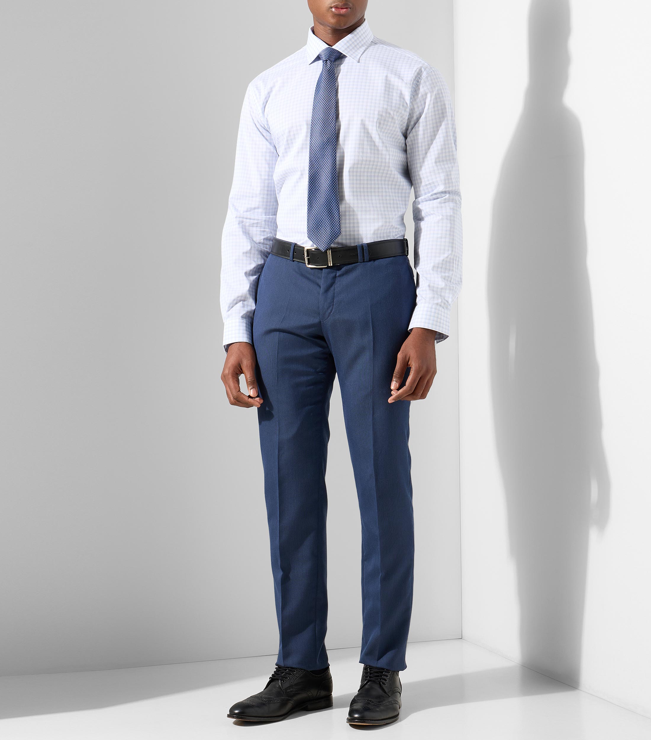 Camisa con cuadros manga larga Hombre